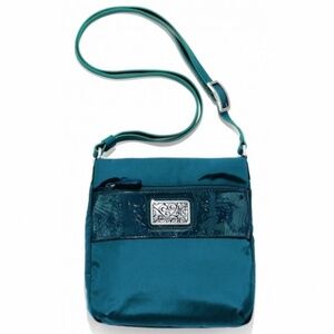 Brighton Nancy Compact Crossbody Bag Teal Blue